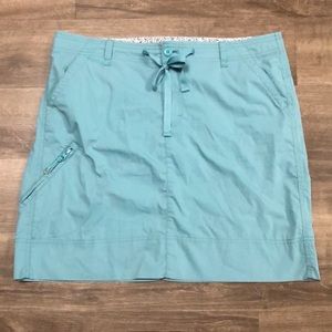 Eddie Bauer Turquoise Nylon Athleisure Skirt size 14